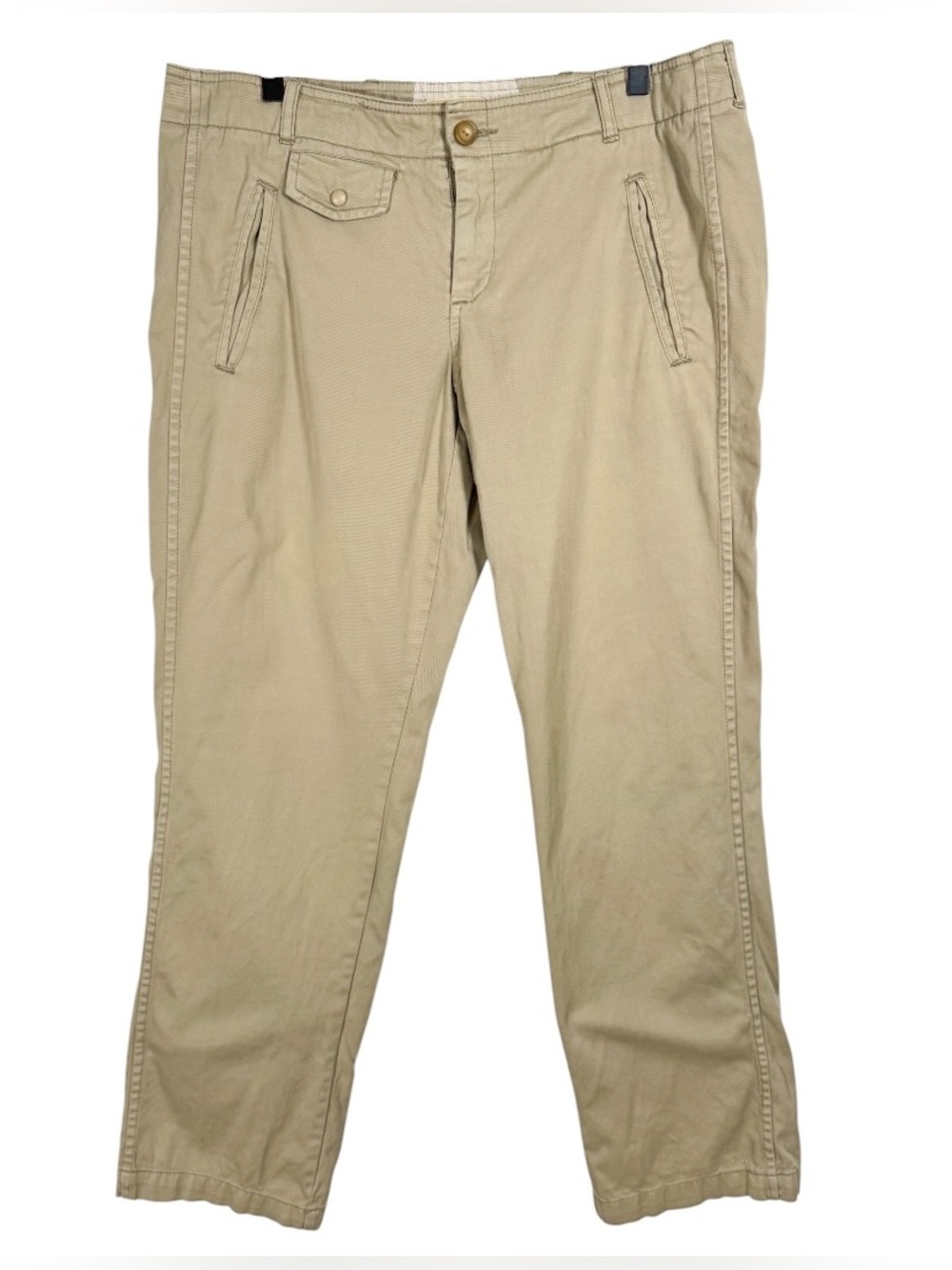 DAUGHTERS Of The LIBERATION Anthropologie Cotton Khaki Utility Pants Sz 12